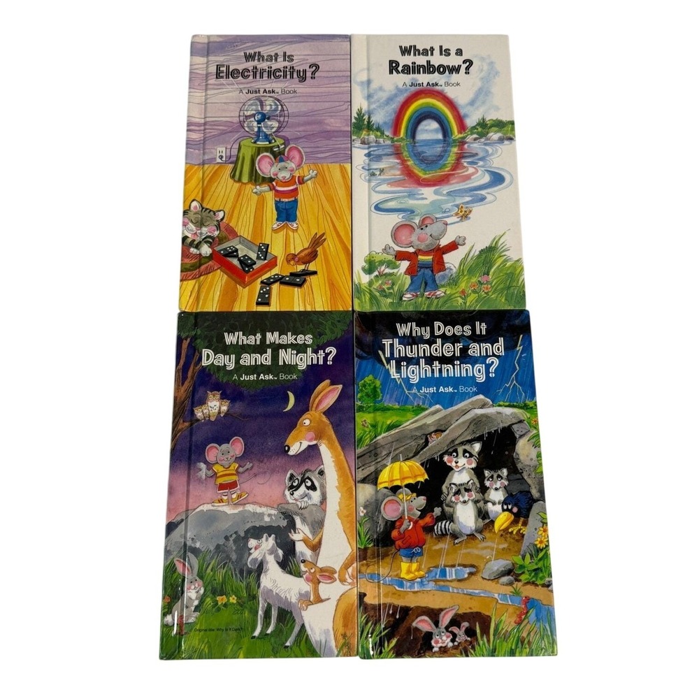 Vintage Weekly Reader Just Ask Book Lot of 4 Christopher Mouse Science 1980s